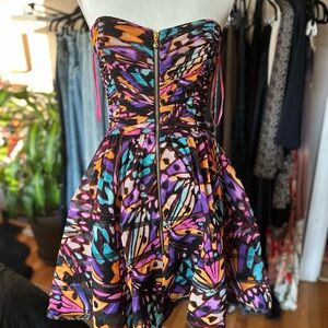 Betsey Johnson Multicolor Strapless Dress